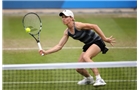 BIRMINGHAM, ENGLAND - JUNE 14:  Cara Black of Zimbabwe in action during her doubles semi-final match against Raquel Kops-Jones of the USA and Abigail Spears of the USA during day six of the Aegon Classic at Edgbaston Priory Club on June 14, 2014 in Birmingham, England.  (Photo by Jordan Mansfield/Getty Images for Aegon)